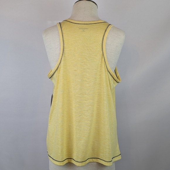 Life Is Good Flowers Bee Tank Lounge Sleep Sleeveless Racer Back Yellow XL NWT - Picture 7 of 9